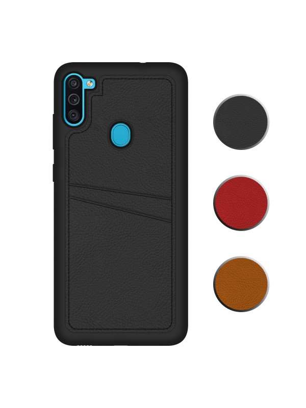 FitCase Samsung Galaxy A11 / M11 Kılıf Proda Deri Çift Kartlık Cepli K…