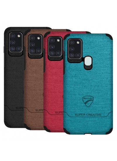 FitCase Samsung Galaxy A21s (A217) Kılıf Super Fabric Arka Kapak