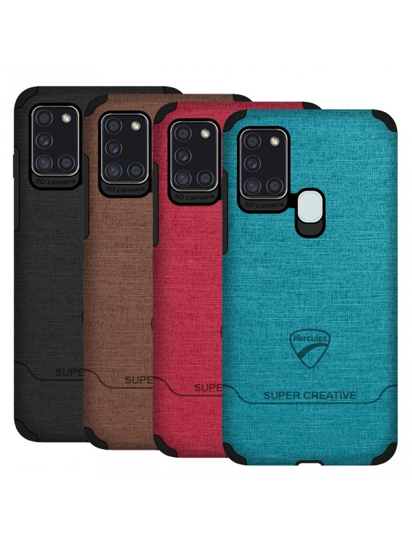 FitCase Samsung Galaxy A21s (A217) Kılıf Super Fabric Arka Kapak…