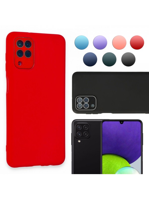 FitCase Samsung Galaxy A22 Glass Kamera Korumalı Lansman Silikon Kapak…