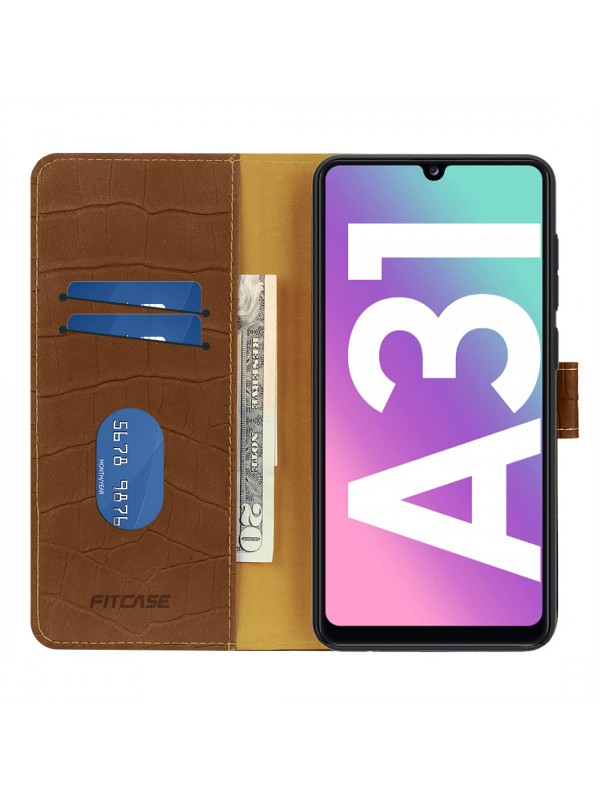 Samsung Galaxy A31 (A315) Kılıf Kroko Desen Kapaklı Cüzdanlı…