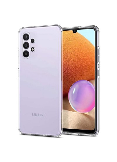 Samsung Galaxy A32 4G A325 Kılıf Kamera Korumalı Silikon Şeffaf Arka Kapak