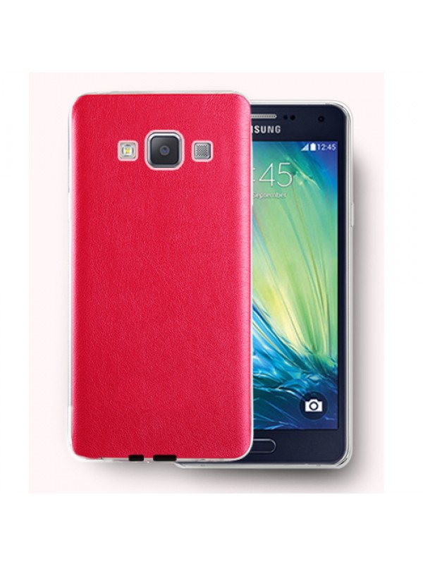 FitCase Samsung Galaxy A7 (A700) Kılıf Deri Dokulu Arka Kapak Kırmızı…