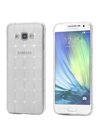 FitCase Samsung Galaxy A7 (A700) Plaid Silikon Arka Kapak Şeffaf