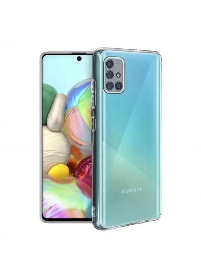 Samsung Galaxy A71 (A715) Kılıf Kamera Korumalı Silikon Şeffaf Kapak