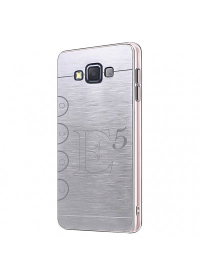 FitCase Samsung Galaxy E5 (E500) Metal TPU Arka Kapak Gri