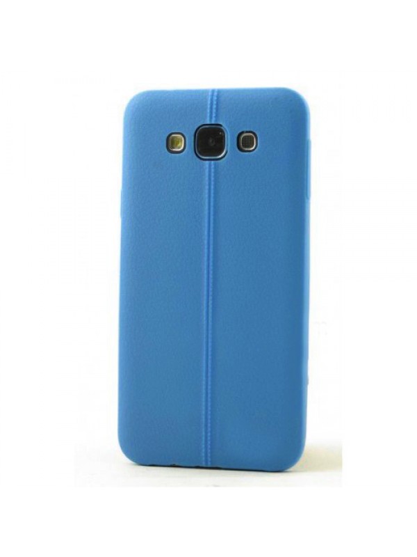 FitCase Samsung Galaxy E5 (E500) Ultra İnce Dikişli TPU Arka Kapak Mavi…
