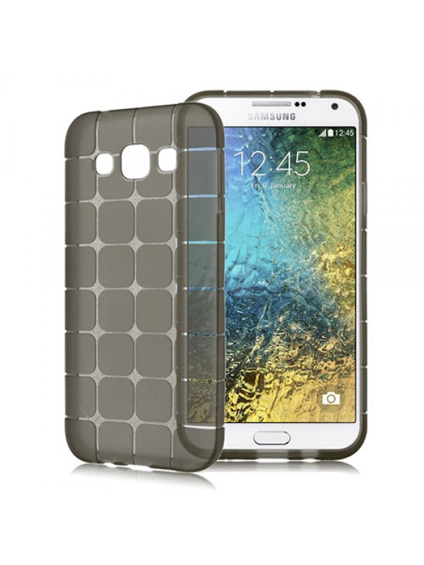 FitCase Samsung Galaxy E7 (E700) Plaid Silikon Arka Kapak Siyah…