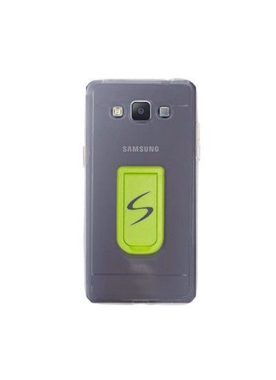 FitCase Samsung Galaxy E7 (E700) Standlı TPU Kılıf Şeffaf