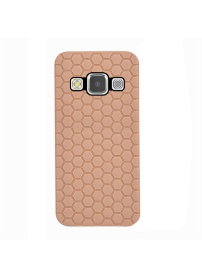 FitCase Samsung Galaxy E7 (E700) TPU Beehive Serisi Arka Kapak Gold