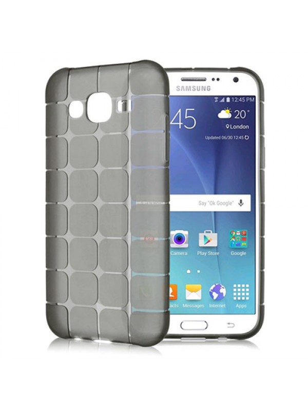 FitCase Samsung Galaxy J2 (J200) Plaid Silikon Arka Kapak Siyah…
