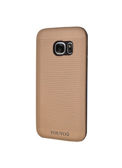 FitCase Samsung Galaxy S7 (G930) Kılıf YouYou Arka Kapak Gold