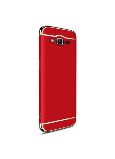 FitCase Samsung Grand Prime Plus (G532) Golden Frame Arka Kapak Kırmızı