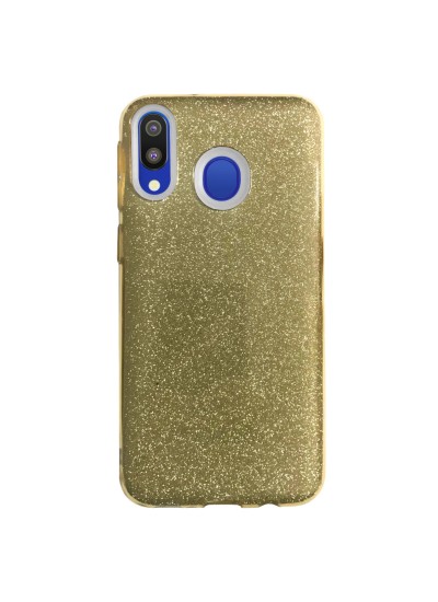 FitCase Samsung M20 (M205) 3in1 Simli Silikon Arka Kapak Gold
