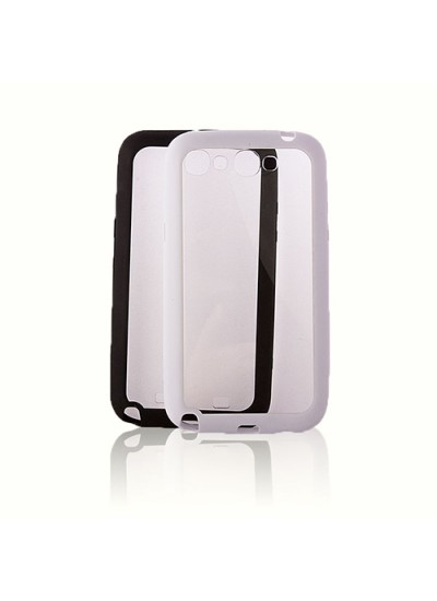 FitCase Samsung Note 2 N7100 Çerçeveli Soft Silikon Siyah