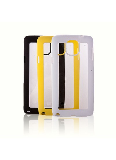 FitCase Samsung Note 4 (N910) Çerçeveli Soft Silikon Beyaz