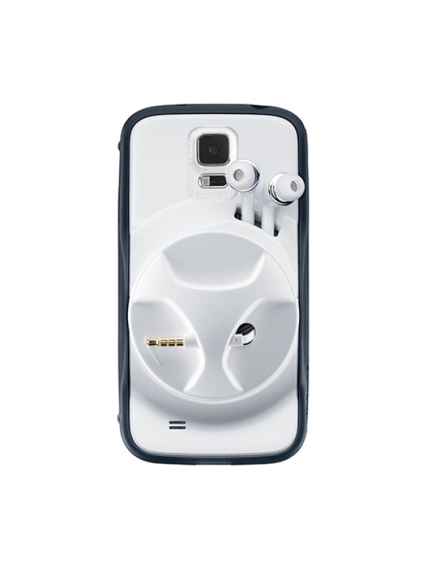 FitCase Samsung S5 (G900) Kulaklık Makaralı Arka Kapak Beyaz…