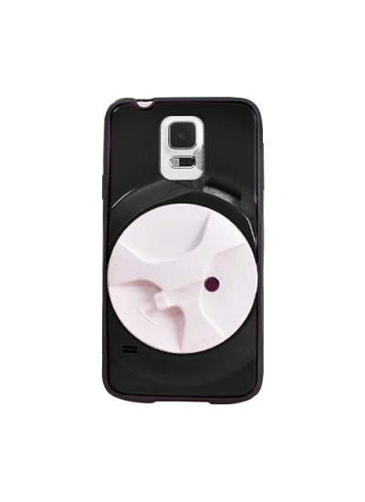 FitCase Samsung S5 (G900) Kulaklık Makaralı Arka Kapak Siyah