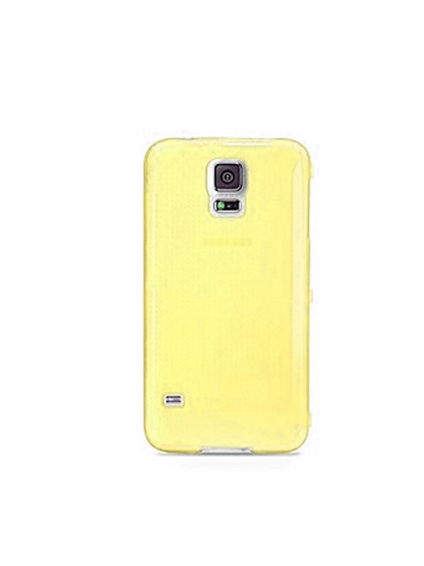 FitCase Samsung S5 Mini (G800) Çerçeveli Soft Silikon Sarı…