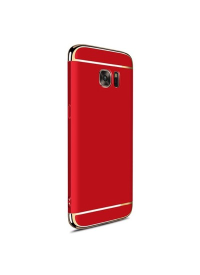 FitCase Samsung S7 EDGE (G935) Golden Frame Arka Kapak Kırmızı