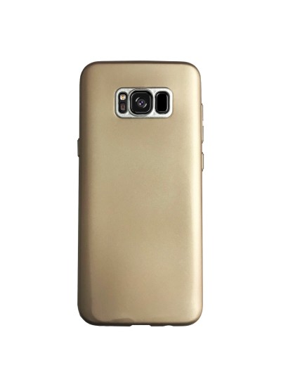 FitCase Samsung S8 Plus (G955) Metal Kamera Korumalı Silikon Arka Kapak Gold