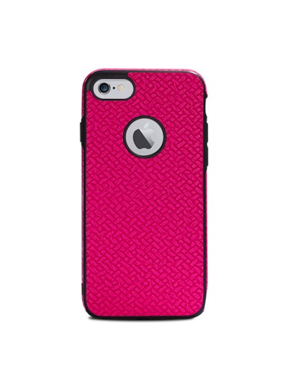 FitCase Wicker Style iPhone 7-8 Silikon Arka Kapak Pembe