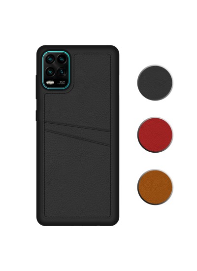 FitCase Xiaomi Mi 10 Lite Kılıf Proda Deri Çift Kartlık Cepli Kapak