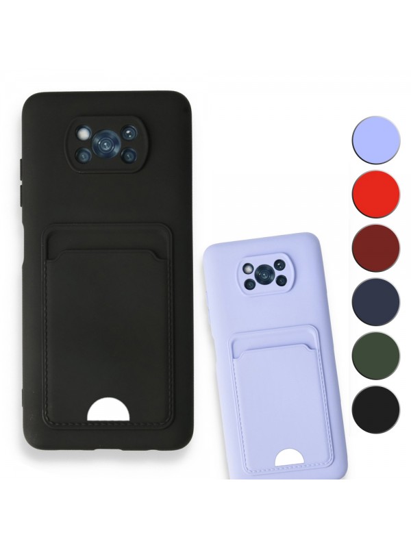 FitCase Xiaomi Poco X3 NFC Cardy Soft Delikli Kartlık Cepli Silikon Kapak…