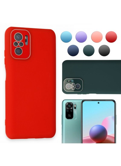 FitCase Xiaomi Redmi Note 10 / Note 10s Glass Kamera Korumalı Lansman Silikon Kapak