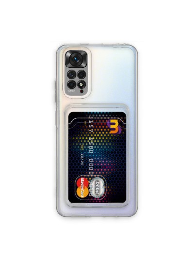 Xiaomi Redmi Note 11 / Note 11s Kılıf Cardy Şeffaf Kartlık Cepli Kapak