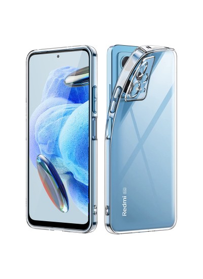 Xiaomi Redmi Note 12 Pro 5G Kılıf Kamera Korumalı Silikon Şeffaf Arka Kapak