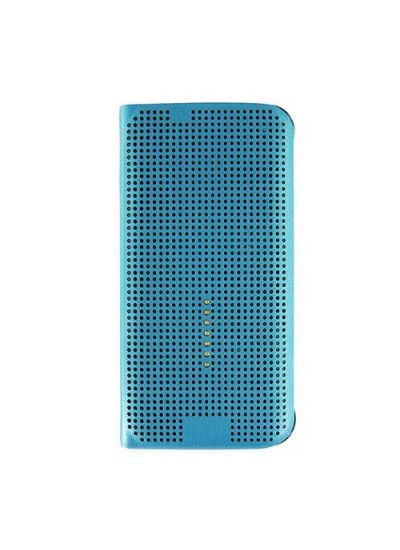 Galaxy A3 (A300) Dot View Yan Kapaklı Uyku Modlu Kılıf Mavi