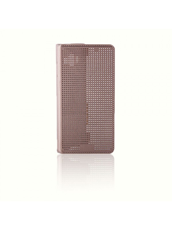 Galaxy A5 (A500) Dot View Yan Kapaklı Kılıf Gold…