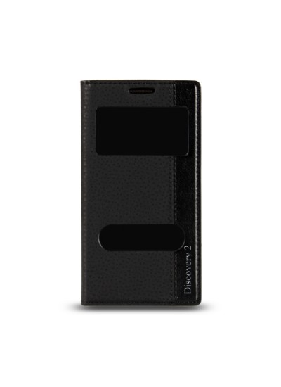 General Mobile Discovery 2 Gizli Mıknatıslı Pencereli Magnum Kılıf Siyah