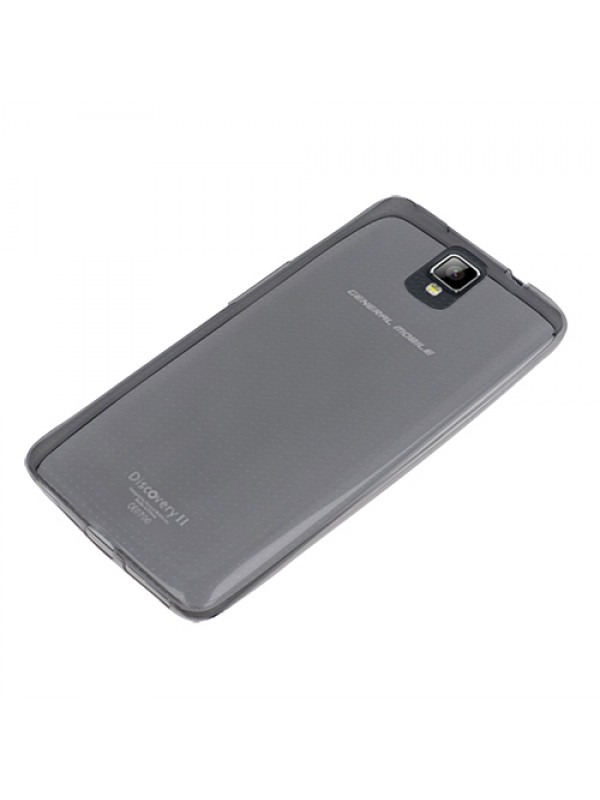 General Mobile Discovery 2 Kılıf Soft Silikon Şeffaf-Siyah Arka Kapak…