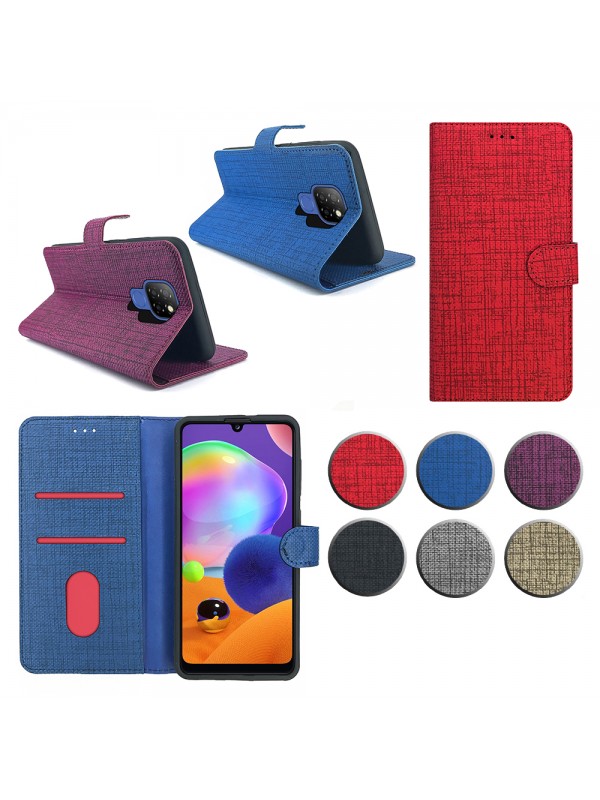 General Mobile GM 20 Kılıf FitCase Fabric Kapaklı Cüzdanlı…