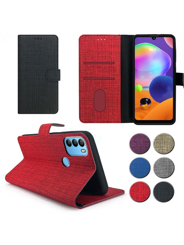 General Mobile GM 21 Plus Kılıf FitCase Fabric Kapaklı Cüzdanlı…
