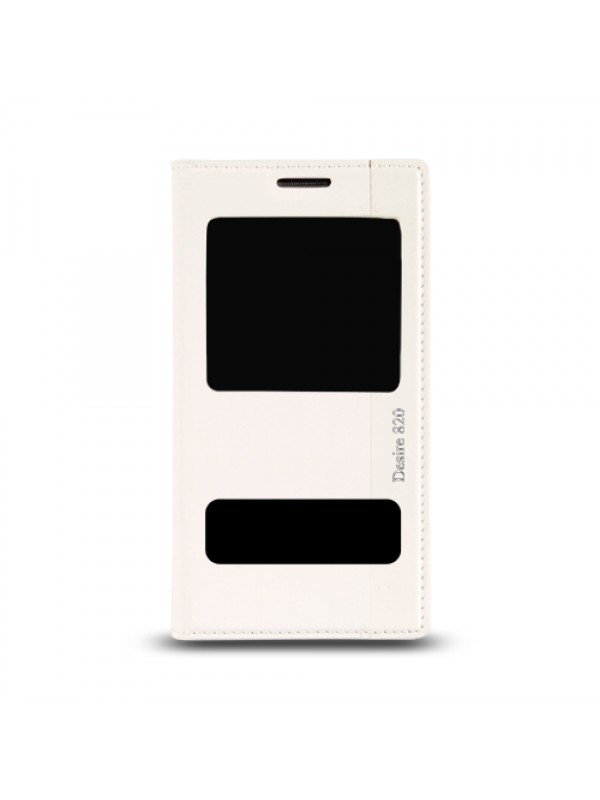 HTC Desire 820 Dikişli ve Gizli Mıknatıslı Pencereli Magnum Kılıf Be…
