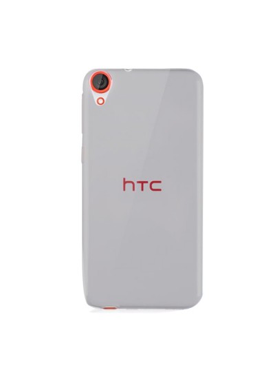 HTC Desire 820 Kılıf Soft Silikon Şeffaf-Siyah Arka Kapak