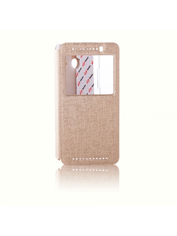 HTC One E8 Yan Kapaklı Standlı Kılıf Gold…