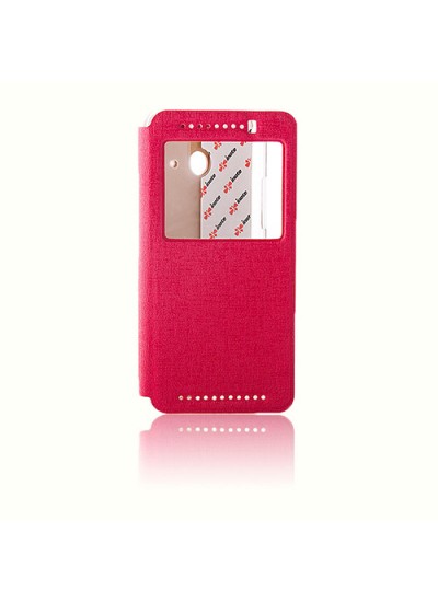 HTC One E8 Yan Kapaklı Standlı Kılıf Kırmızı