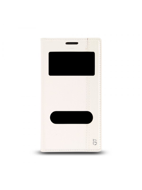 Huawei Ascend G7 Gizli Mıknatıslı Pencereli Magnum Kılıf Beyaz…