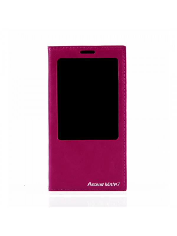 Huawei Mate 7 Gizli Mıknatıslı Pencereli Premium Magnum Kılıf Pembe…