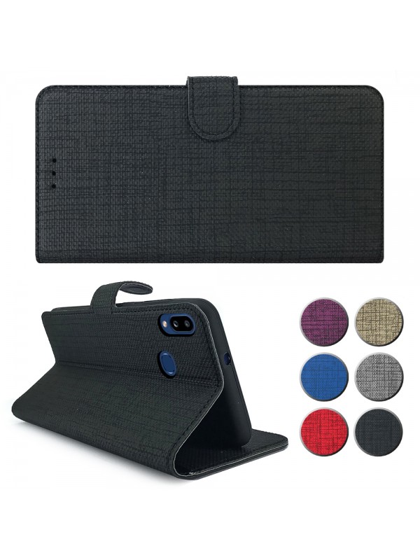 Huawei P Smart 2019 Kılıf FitCase Fabric Kapaklı Cüzdanlı…