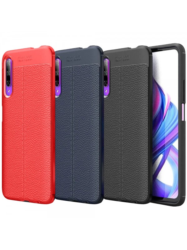 Huawei P Smart S Kılıf Focus Deri Desen Silikon Arka Kapak…