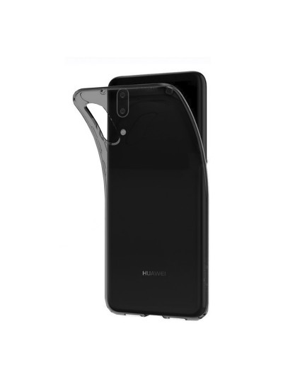 Huawei P20 PRO Kılıf Soft Silikon Şeffaf-Siyah Arka Kapak