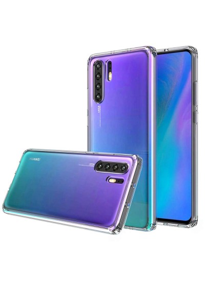 Huawei P30 Pro Kılıf FitCase Toz Koruma Tıpalı Şeffaf Arka Kapak