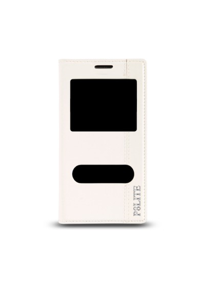 Huawei P8 Lite Gizli Mıknatıslı Pencereli Magnum Beyaz