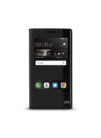 Huawei P9 Lite Gizli Mıknatıslı Pencereli Magnum Kılıf Siyah