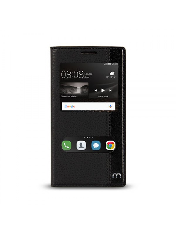Huawei P9 Lite Gizli Mıknatıslı Pencereli Magnum Kılıf Siyah